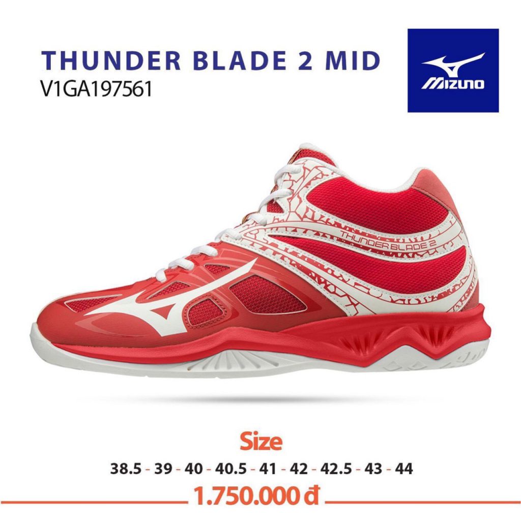 Giày bóng chuyền Mizuno THUNDER BLADE 2 MID V1GA197561 chính hãng