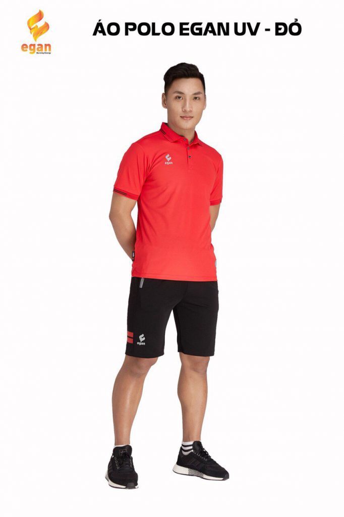 Áo đồng phục Polo Egan UV1 cao cấp màu đỏ năm 2020