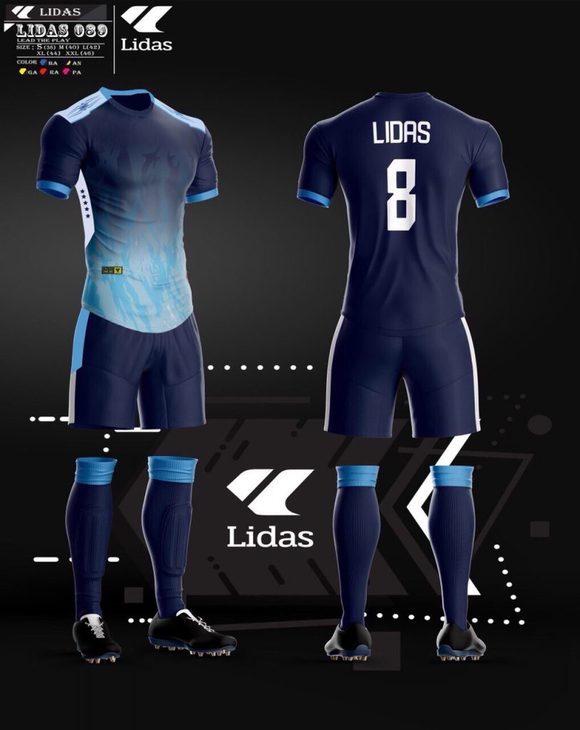 Áo bóng đá không logo Lidas màu tím than năm 2020