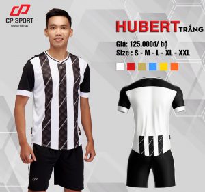 Áo bóng đá CP Hubert màu đen sọc trắng năm 2020