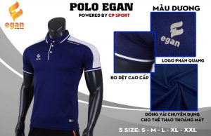 Áo đồng phục Polo Egan cao cấp màu xanh dương năm 2020