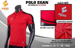 Áo đồng phục Polo Egan cao cấp màu đỏ đô năm 2020