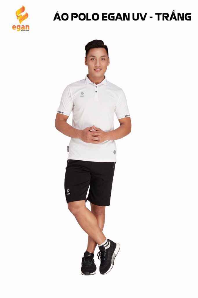 Áo đồng phục Polo Egan UV1 cao cấp màu trắng năm 2020