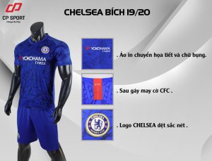 Áo bóng đá CP CLB Chelsea màu xanh vằn năm 2020