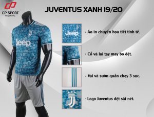 Áo bóng đá CP CLB Juventus màu xanh năm 2020