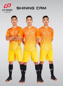 Áo bóng đá CP Shining màu cam phối vàng năm 2020