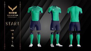 Áo bóng đá không logo NIDU màu xanh lá mới nhất 2020
