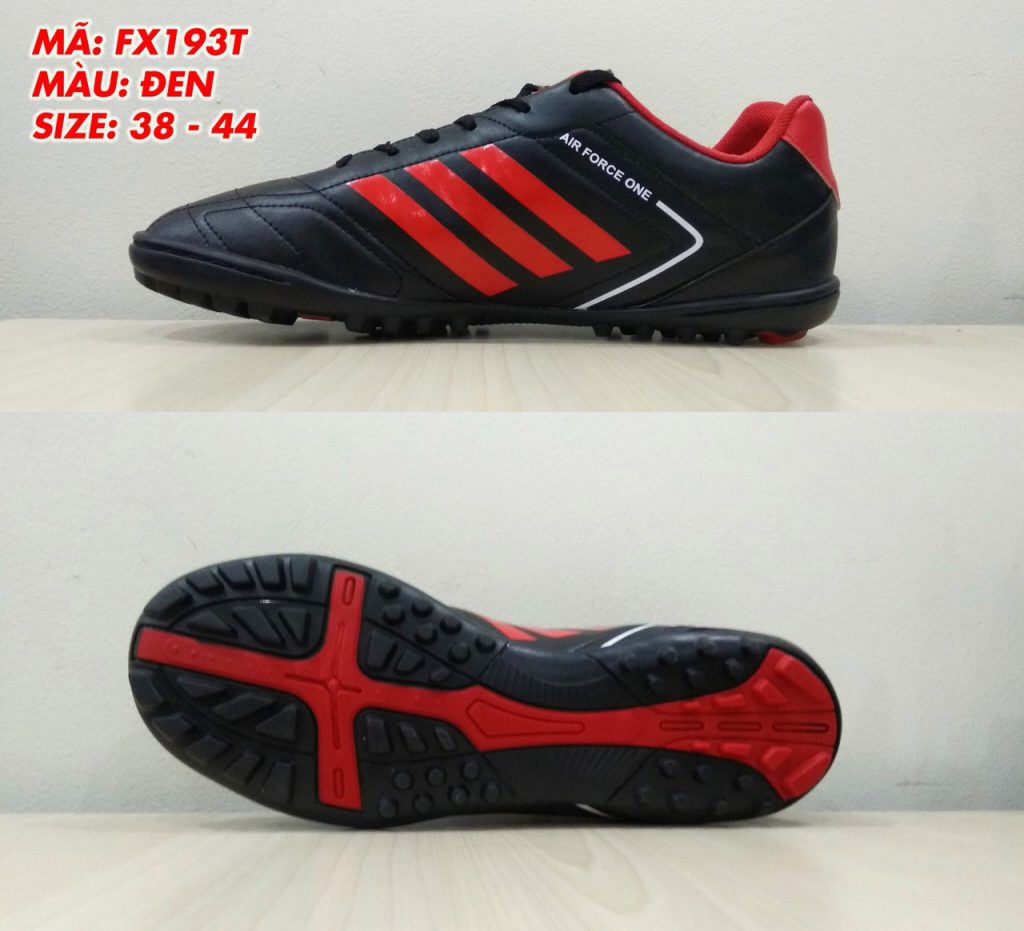Giày bóng đá Prowin FX193T màu đen phối đỏ mới nhất 2020