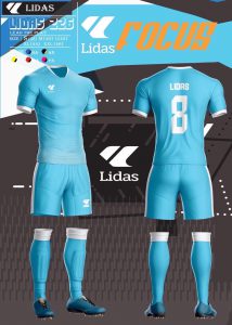 Áo bóng đá không logo Lidas Focus màu xanh da trời năm 2020