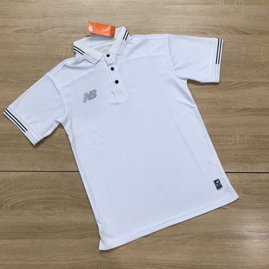 Áo đồng phục thể thao Polo NB001 màu trắng mới nhất 2020