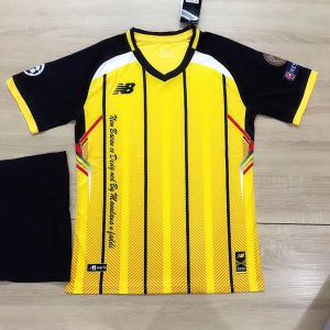 Áo bóng đá không logo NB5 màu vàng sọc đen mới nhất 2020