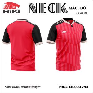 Áo bóng đá không logo Riki Neck màu đỏ mới nhất 2020