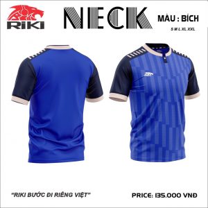 Áo bóng đá không logo Riki Neck màu xanh bích mới nhất 2020