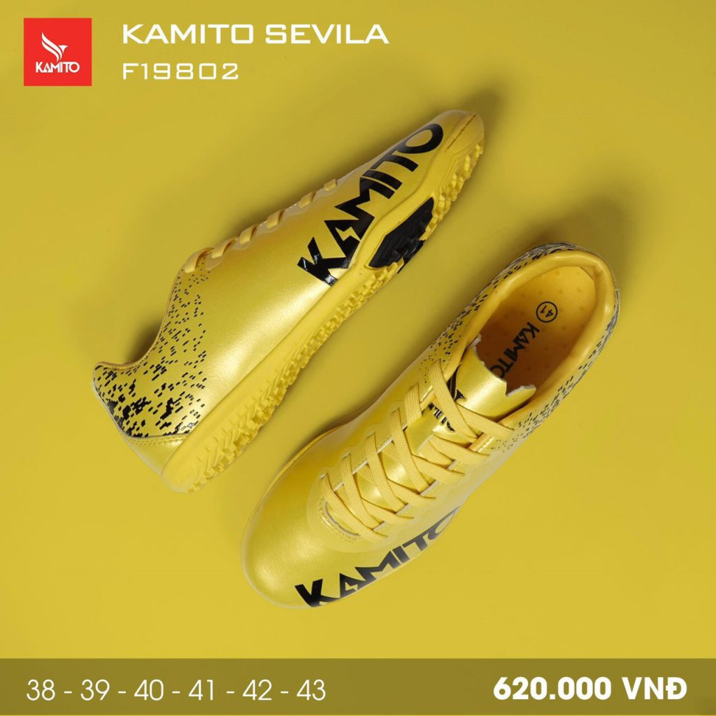 Giày bóng đá Kamito Sevila màu vàng mới nhất năm 2020