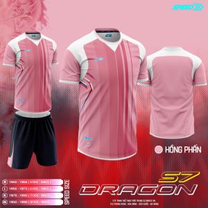 Áo bóng đá không logo Speed Dragon màu hồng mới nhất 2020