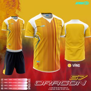 Áo bóng đá không logo Speed Dragon màu vàng mới nhất 2020