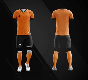 Áo bóng đá không logo Nidu N3 màu cam vải thun thái cao cấp