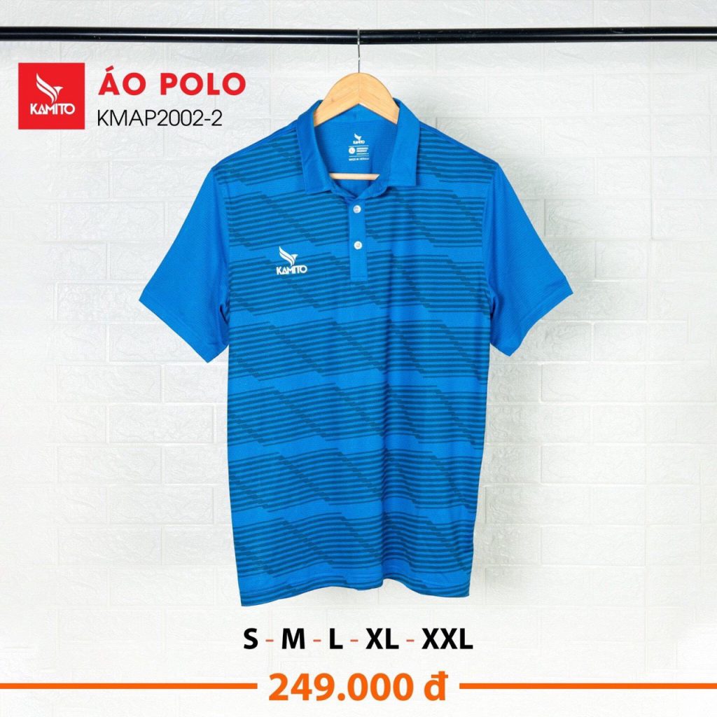 Áo Polo Kamito KMAP2002-2 chính hãng màu xanh dương