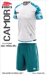 Áo bóng đá không logo Riki Camor màu trắng mới nhất năm 2020