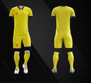 Áo bóng đá không logo Nidu N3 màu vàng vải thun thái cao cấp