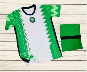 Áo  Bóng Đá Đội  Tuyển Nigeria Màu  Trắng Phối Xanh Mùa 2020-2021