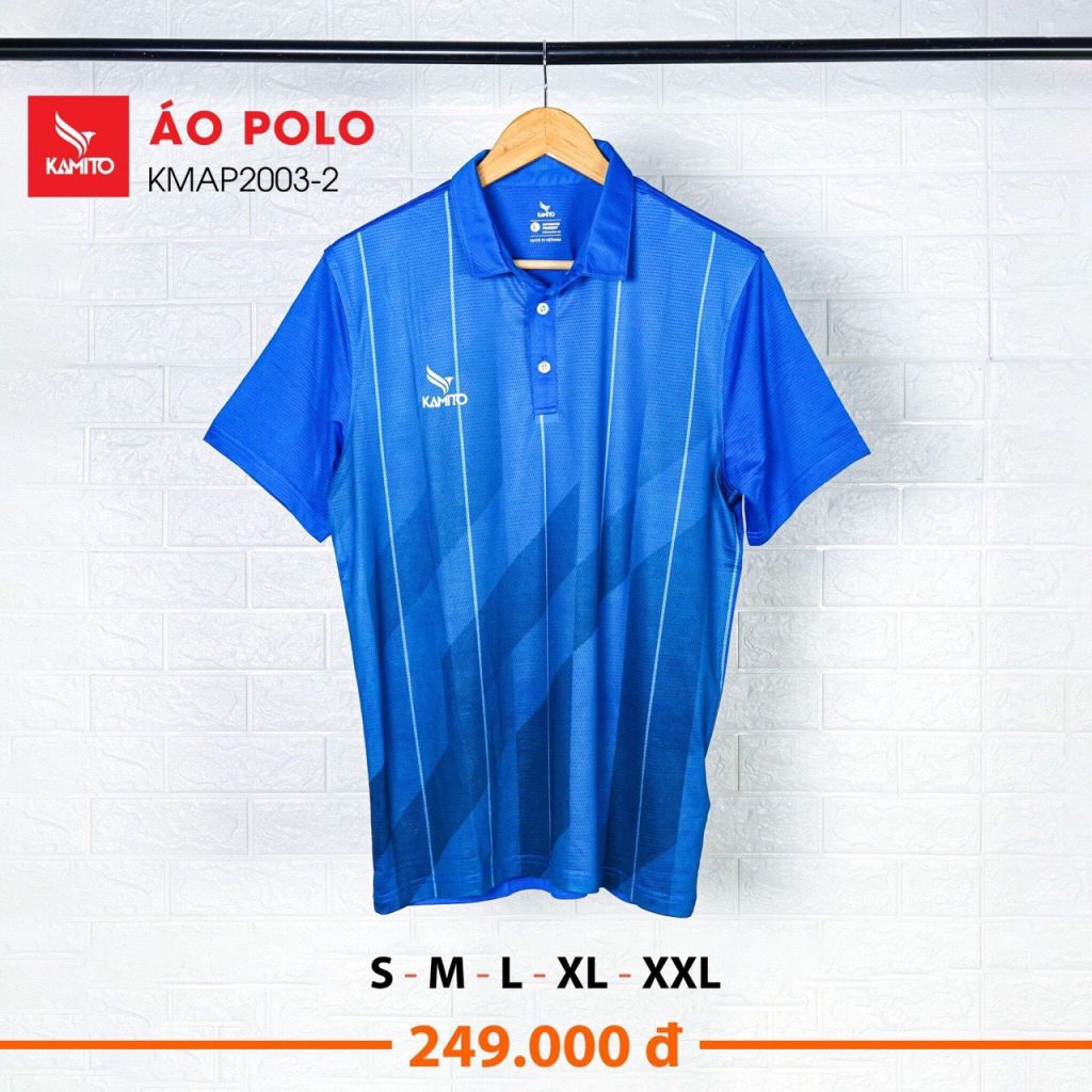 Áo Polo Kamito KMAT2003-2 chính hãng màu xanh dương