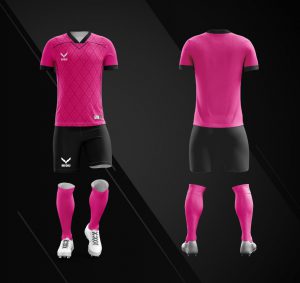 Áo bóng đá không logo Nidu N3 màu hồng vải thun thái cao cấp