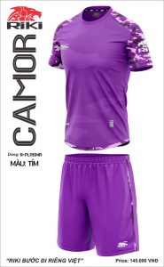 Áo bóng đá không logo Riki Camor màu tím mới nhất năm 2020