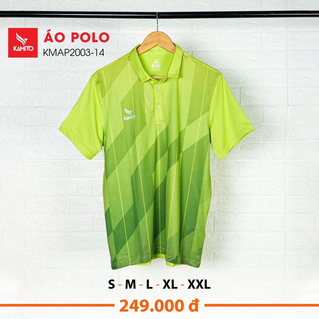 Áo Polo Kamito KMAP2003-14 chính hãng màu xanh chuối