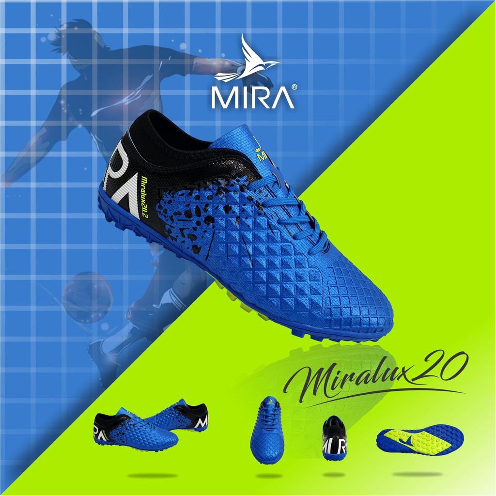 Giày bóng  đá  Mira Lux 2.0 màu Xanh Biển phối Đen