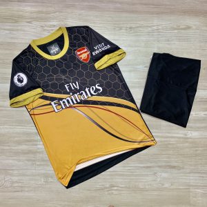 Áo bóng đá thể thao mè thái Clb Arsenal màu đen vàng