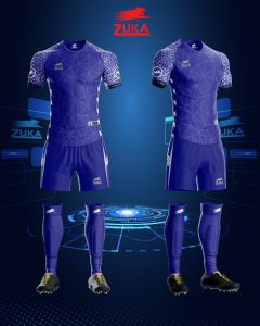 Áo bóng đá zuka thun thái cao cấp màu xanh biển