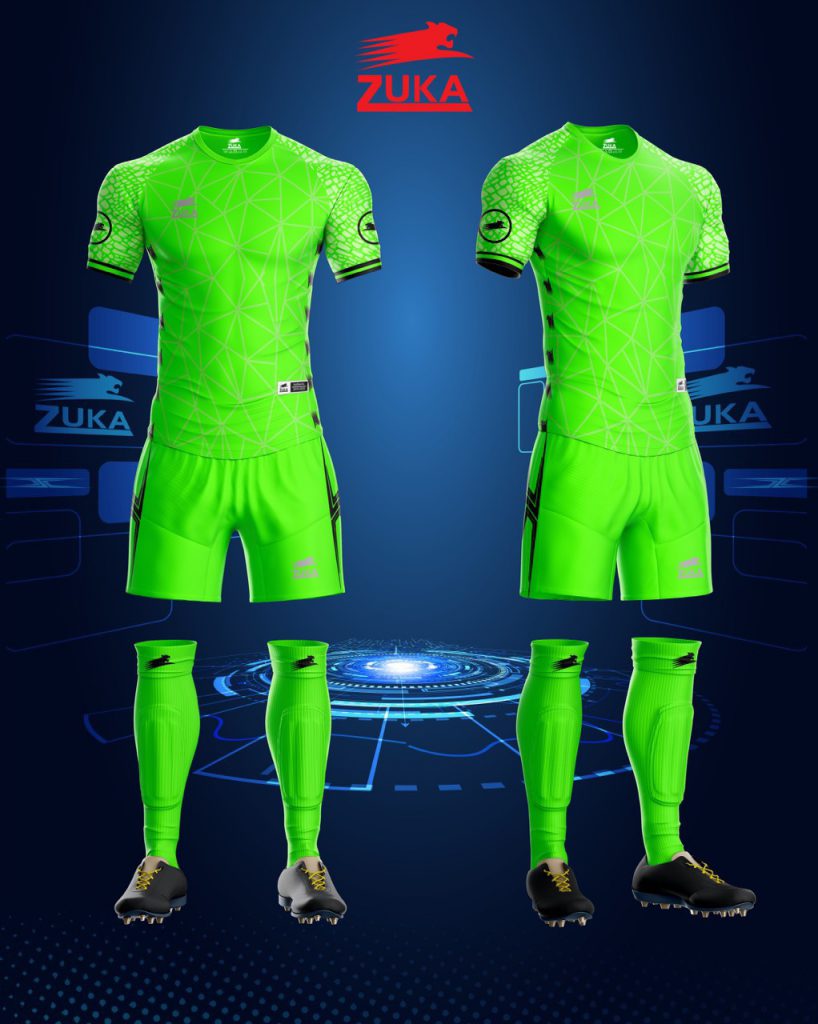 Áo bóng đá zuka thun thái cao cấp màu xanh lá