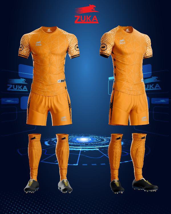 Áo bóng đá zuka thun thái cao cấp màu cam