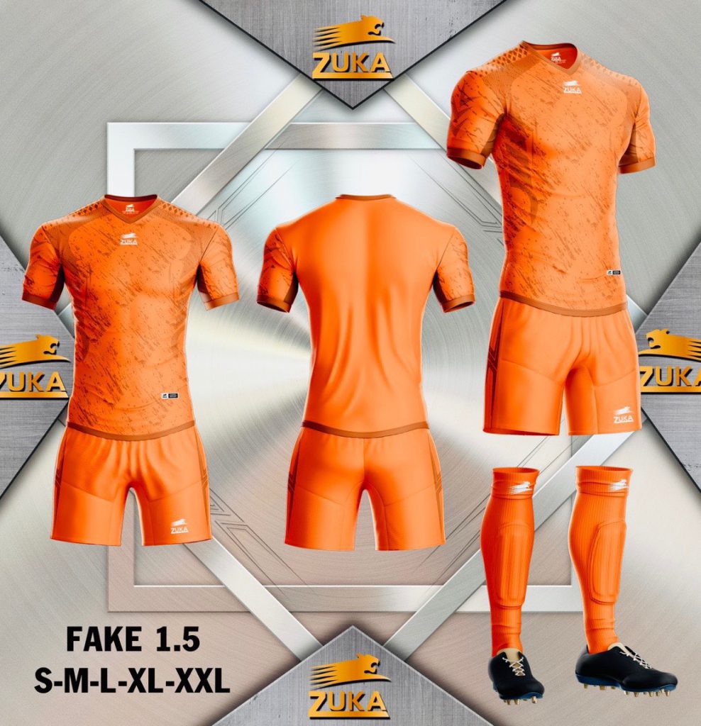 Áo bóng đá không logo 2022-02 màu cam