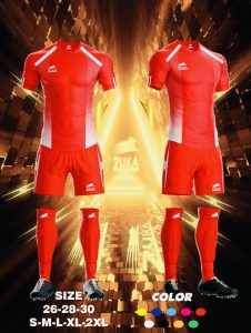 Áo đá bóng không logo Zuka dragon 2022-03 màu đỏ