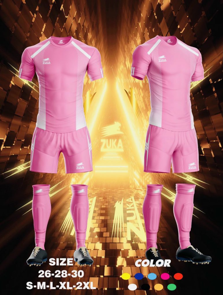 Áo đá bóng không logo Zuka dragon 2022-03 màu hồng