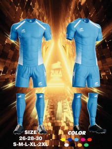 Áo đá bóng không logo Zuka dragon 2022-03 màu xanh nhạt