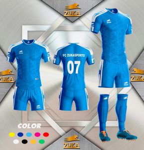 Áo đá bóng không logo Zuka 2022-04 màu xanh dương