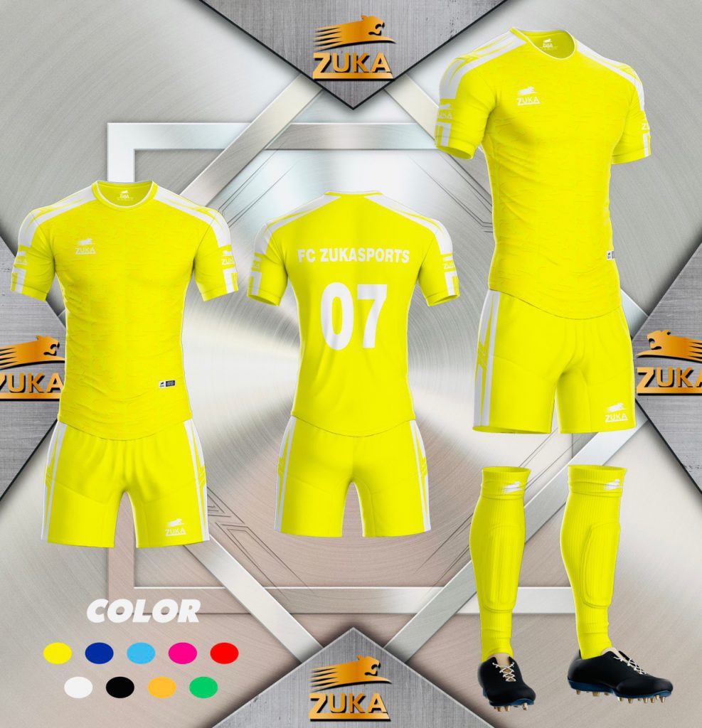 Áo đá bóng không logo Zuka 2022-04 màu vàng