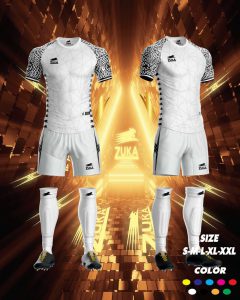 Áo đá bóng không logo Zuka 2022-06 màu trắng