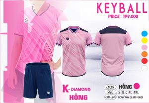 Áo bóng đá không logo hiwing keyball 01 màu hồng