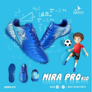 Giày bóng đá trẻ em Mira pro kid màu xanh dương
