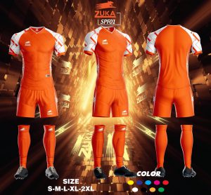 Áo đá bóng không logo Zuka 2022-05 màu cam