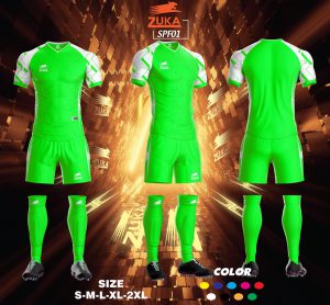 Áo đá bóng không logo Zuka 2022-05 màu xanh lá