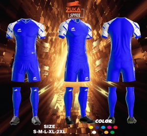 Áo đá bóng không logo Zuka 2022-05 màu xanh biển