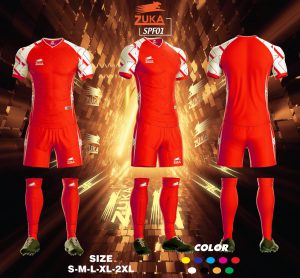 Áo đá bóng không logo Zuka 2022-05 màu đỏ