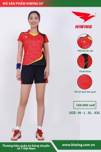Áo bóng chuyền nữ Hiwing seven mã H7 màu đỏ