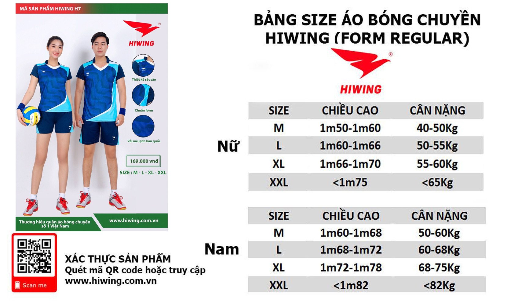 Áo bóng chuyền Nam Hiwing H7 màu Xanh Da