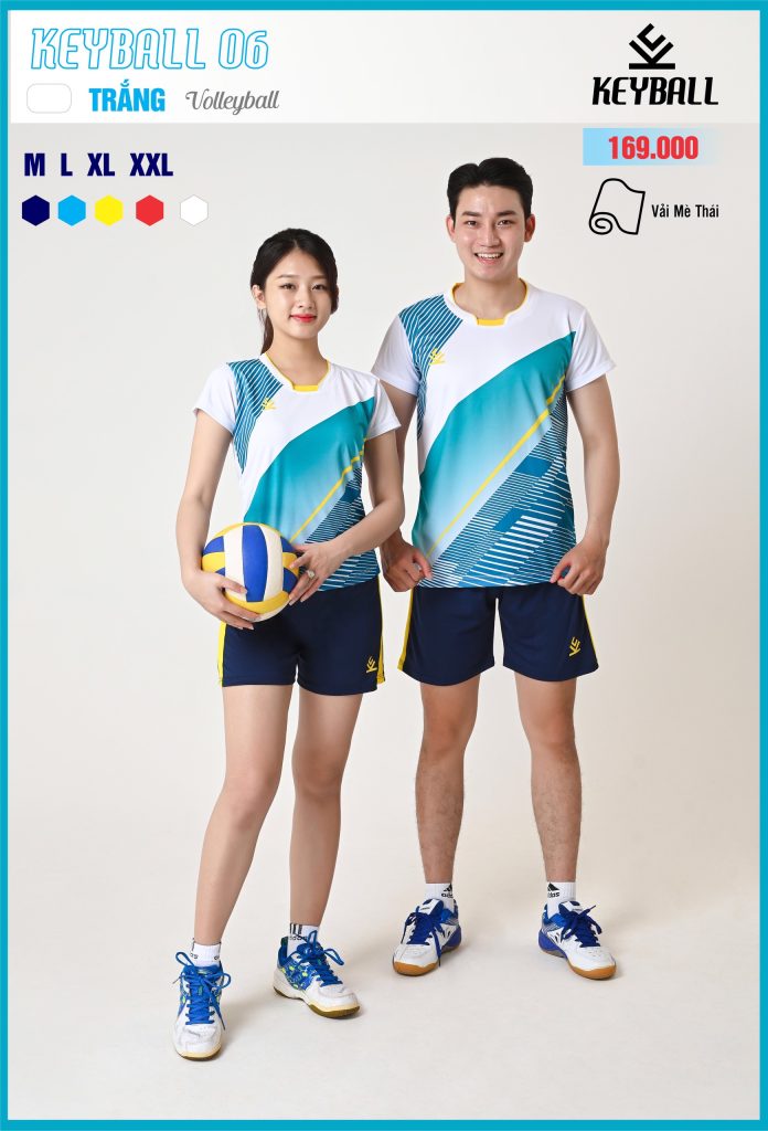 Áo bóng chuyền Nam Hiwing K6 Keyball – Màu Trắng